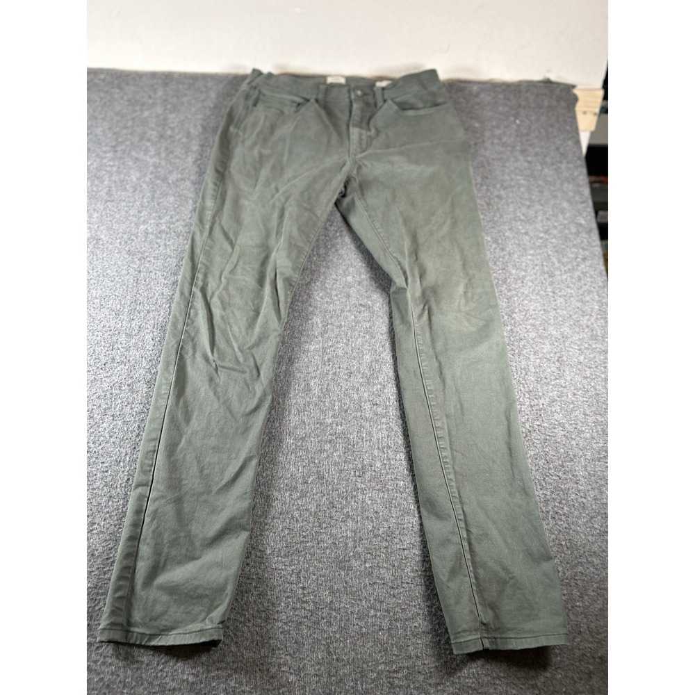 Flint and Tinder Pants Mens 31x32 Green Slim Fit Stretch Chino‎ Casual Cotton